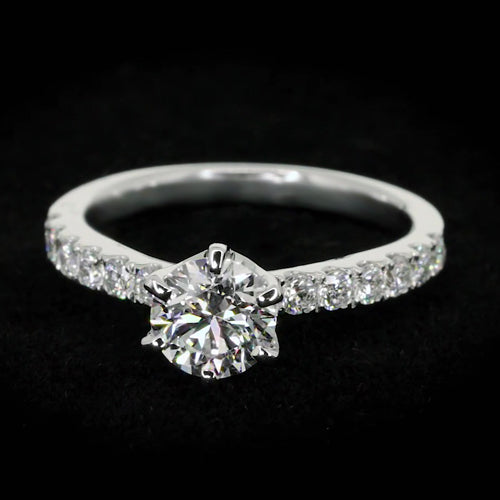 natural round diamond 1.50ct ring side angle