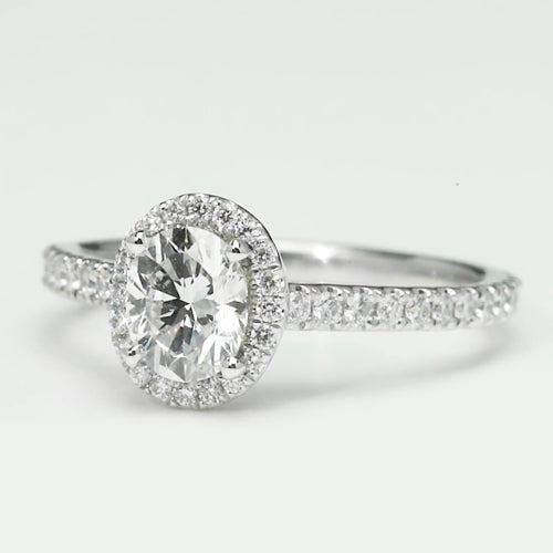 Oval Diamond Halo Ring