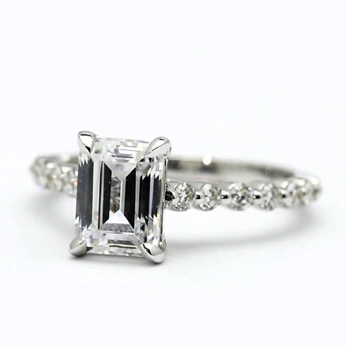 natural round diamond 2.50ct ring side angle