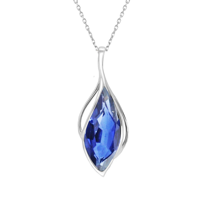 Marquise Sapphire Solitaire Pendant