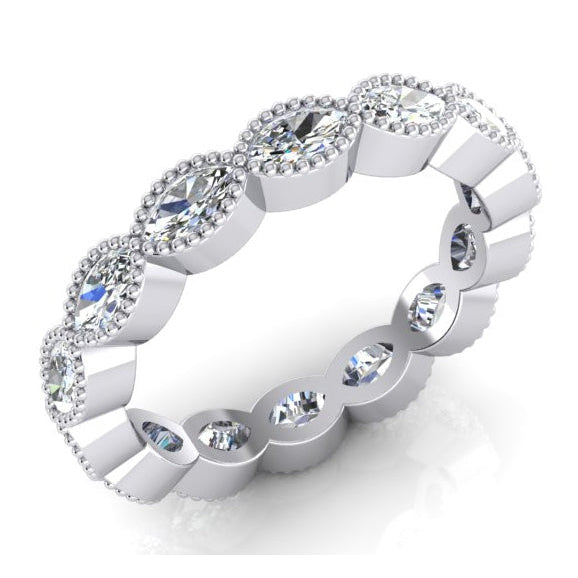 natural marquise diamond 1.50ct band front view