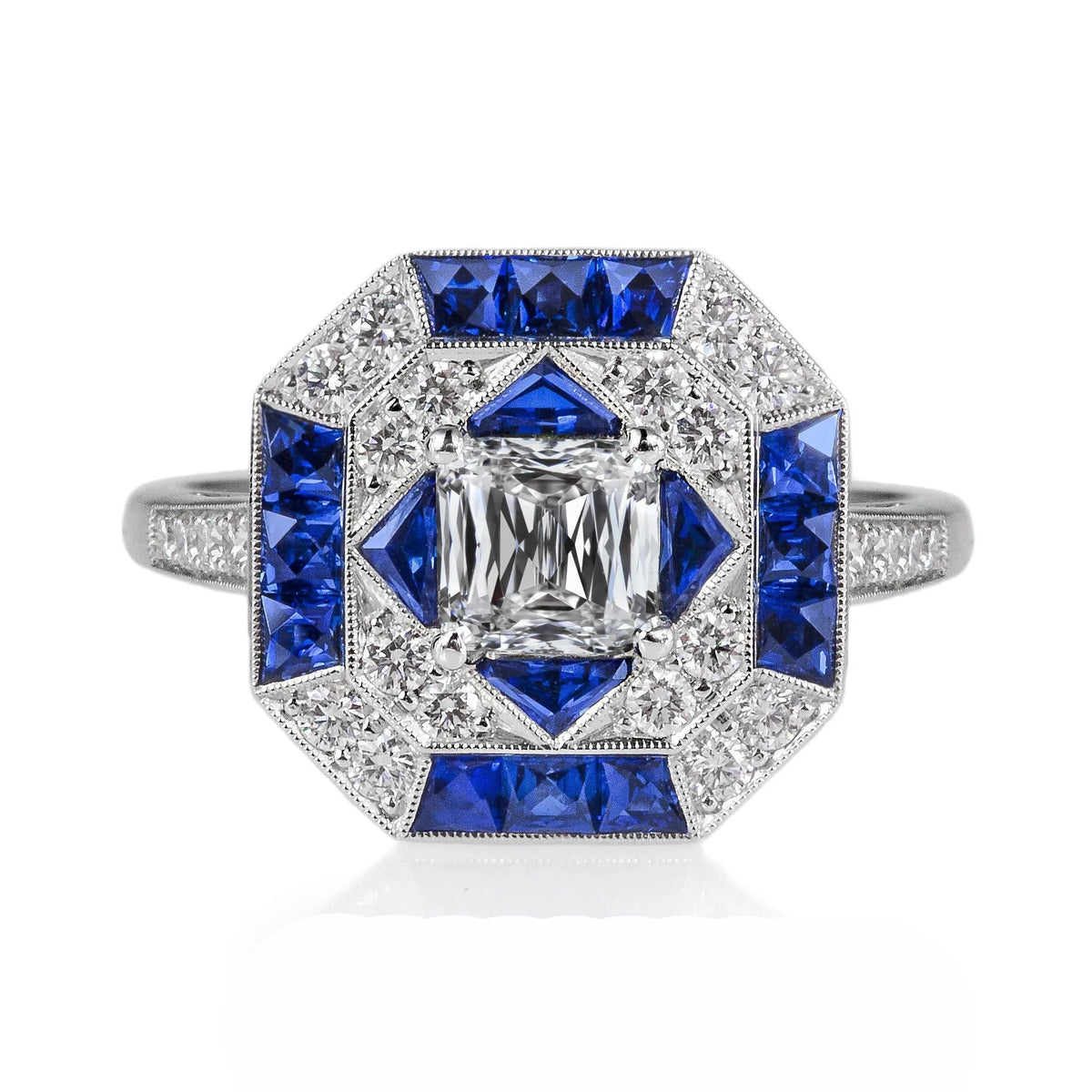 natural round diamond 4.50ct ring front view