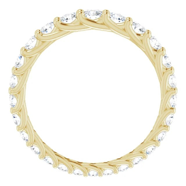 natural round diamond 3.75ct band side angle