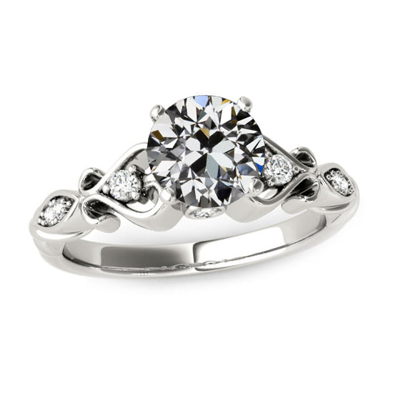 natural round diamond 2.50ct ring front view