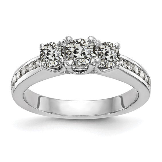 Old Mine Cut Diamond Engagement Ring