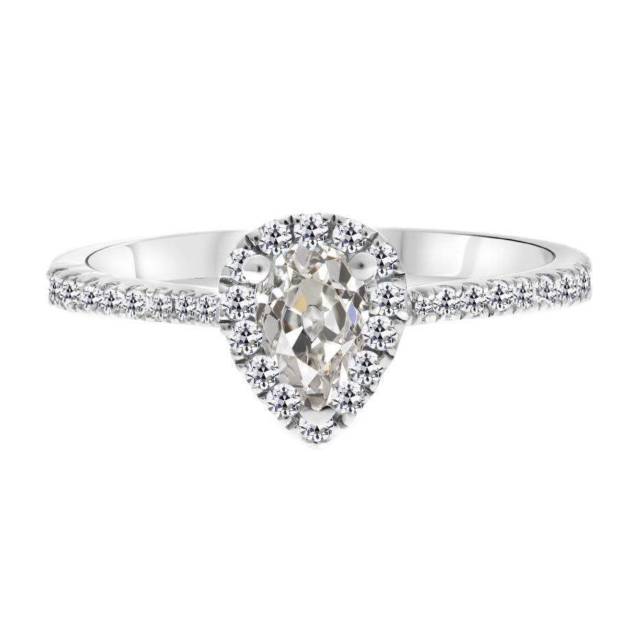 natural round diamond 2.50ct ring front view