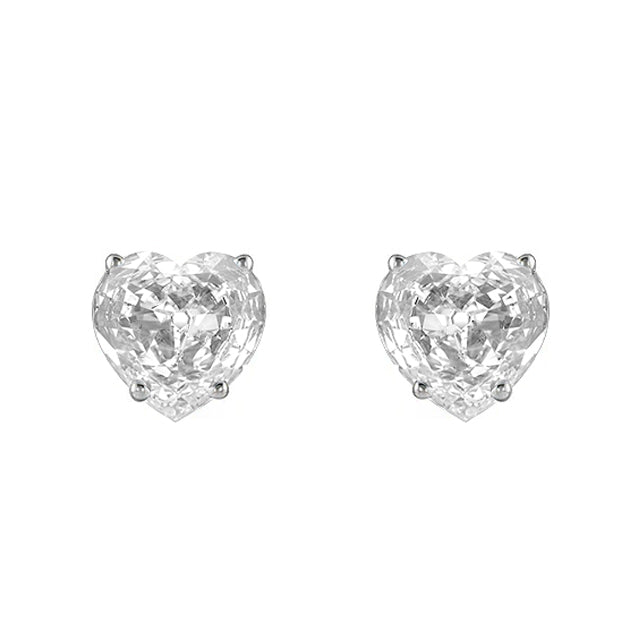 Old Miner Heart Studs 5 Ct Gold Diamond Earrings