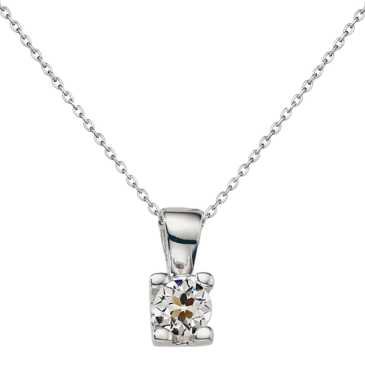 natural round diamond 1.50ct pendant front view