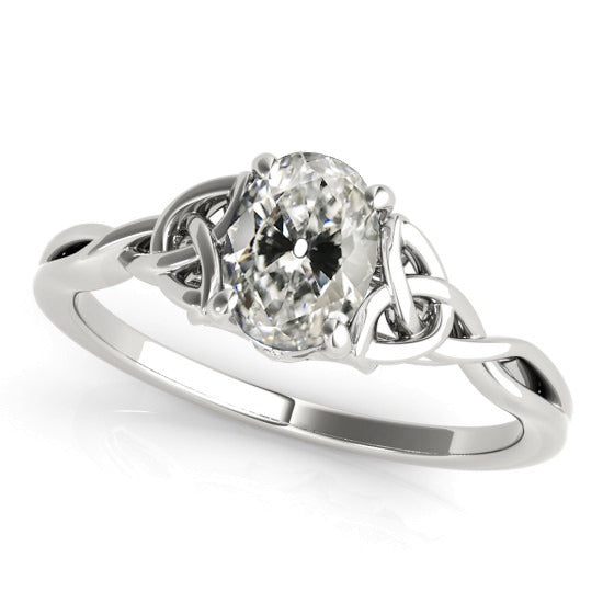 Oval New High Quality Old Miner Cut Diamond Solitaire Ring