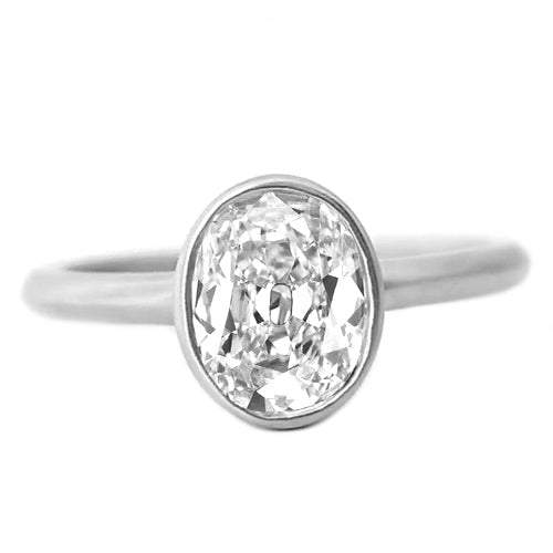 natural oval diamond 3ct watch front view