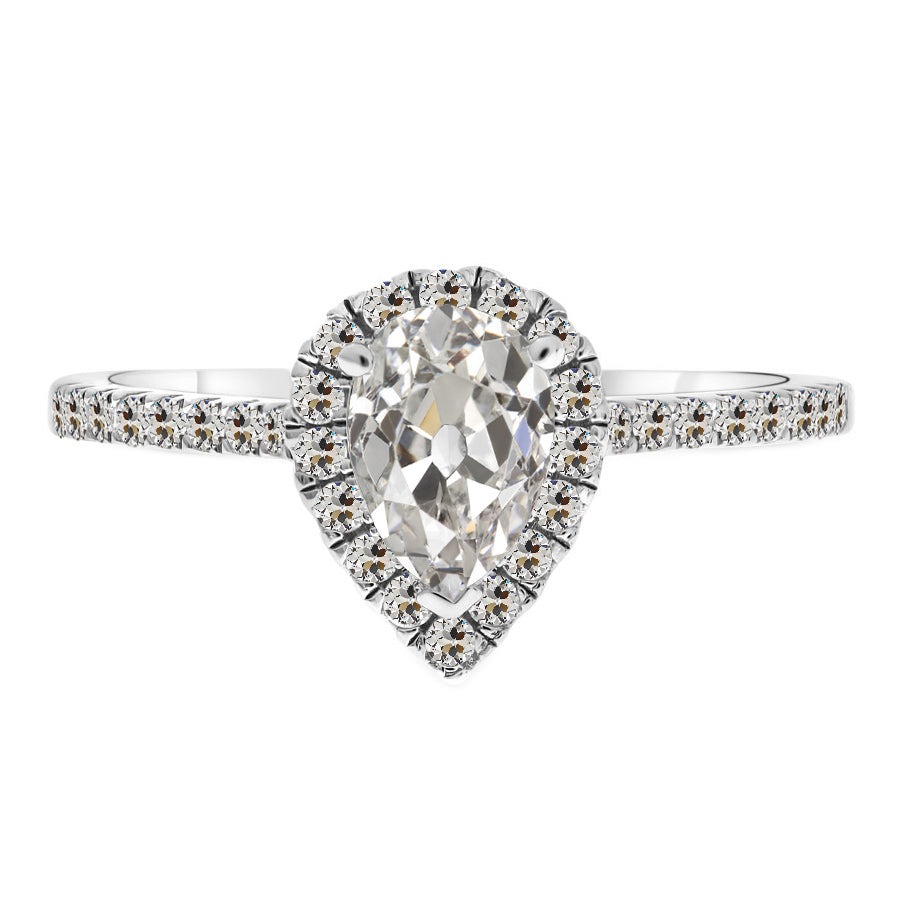 natural round diamond 3ct ring front view