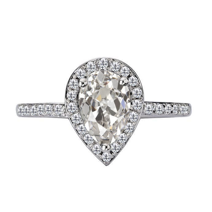 natural round diamond 3ct ring front view