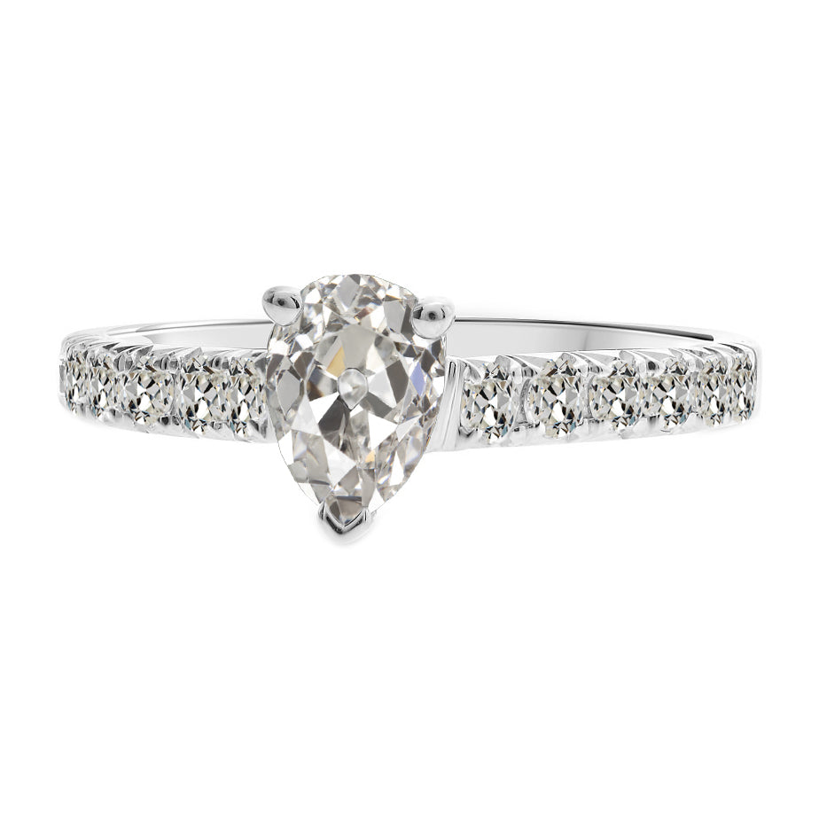 natural round diamond 3ct ring front view