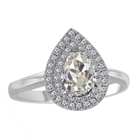natural round diamond 3ct ring front view