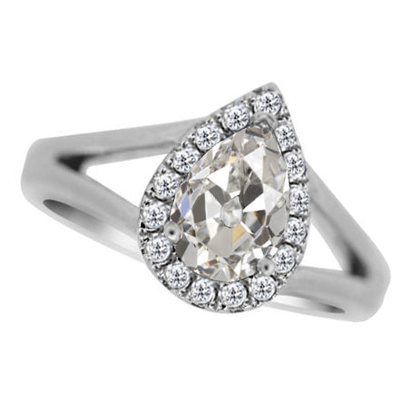 natural round diamond 3ct ring front view