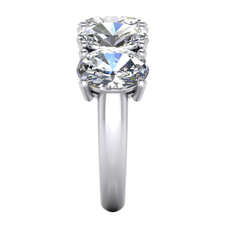 Lady’s Elegant Sparkling Unique Engagement White Gold Anniversary Ring 5 Stone Diamond Anniversary Band Gold Oval Cut Jewelry Prong Setting 5 Stone Oval Diamond White Gold Ring
