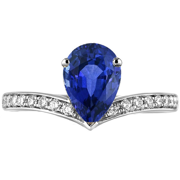 Solitaire With Natural Earth Mined Diamond Accents Ring Enhancer Ceylon Sapphire 5 Carats