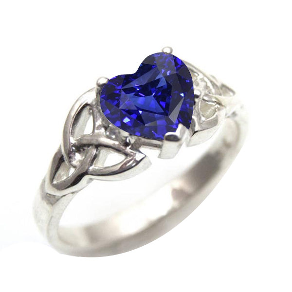 Sparkling Unique Lady’s Solitaire Heart Cut Ring Vintage Style Sri Lankan Sapphire