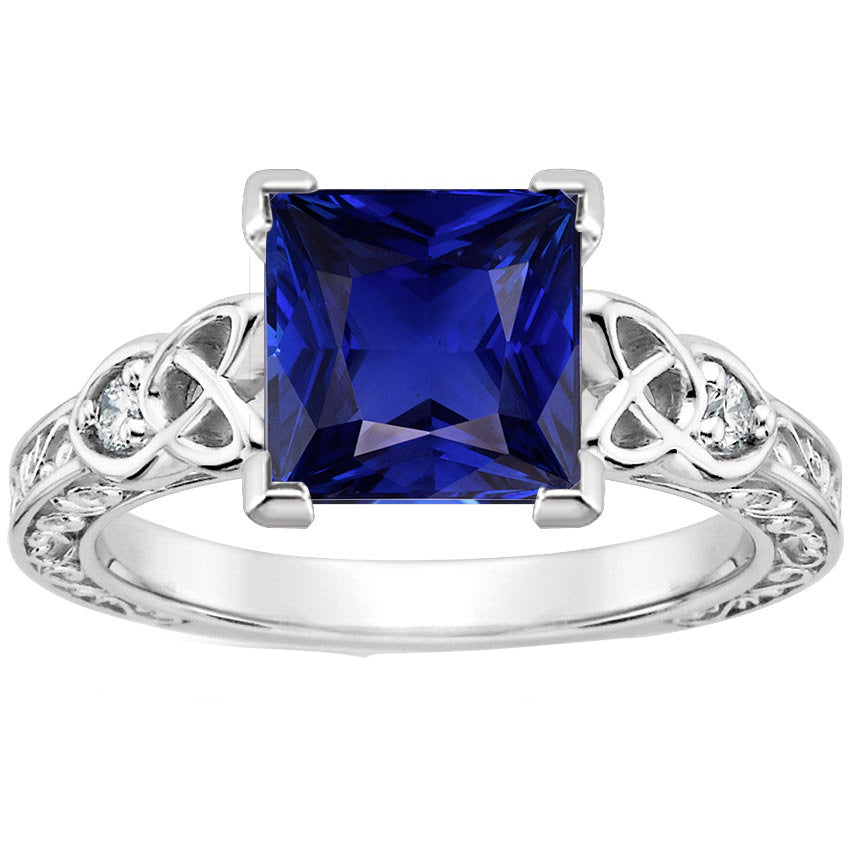Best Quality Vintage Style Ceylon Sapphire & Diamond Ring