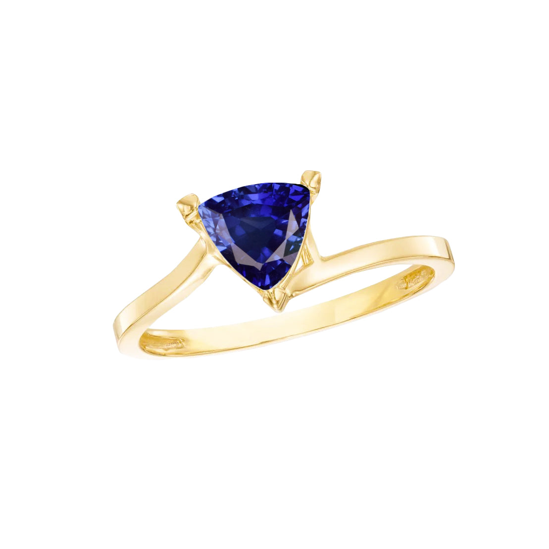 Srilanka Sapphire Solitaire Trillion Shaped Ring Lady’s Round Anniversary