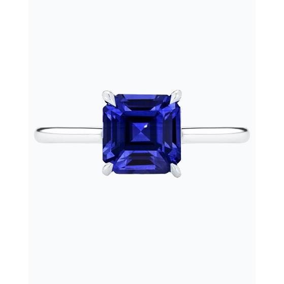 Women's Jewelry High Quality Fancy Sparkling Ceylon Sapphire Solitaire Ring