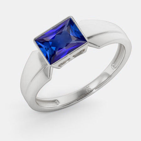 Princess Sapphire Solitaire Ring