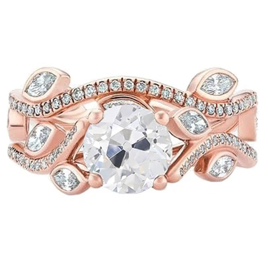 Rose Gold Old Miner Diamond Engagement Ring