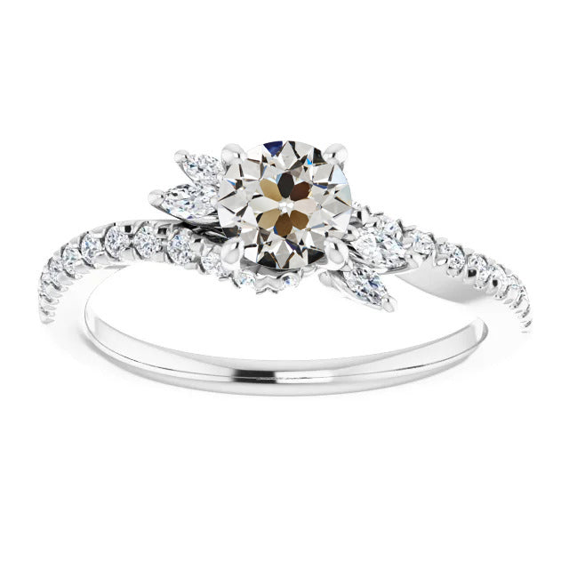 natural round diamond 2.50ct ring front view
