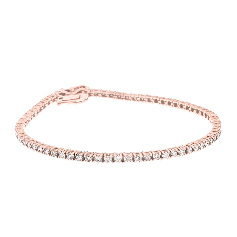 natural round diamond 3.50ct bracelet front view