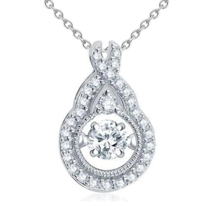 Round Brilliant Shaped Lab Grown Diamond Pendant Necklace 2.85 Carat WG 14K