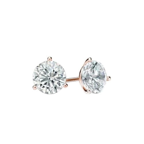 Lady’s Brilliant Engagement White Gold Diamond Stud Earrings