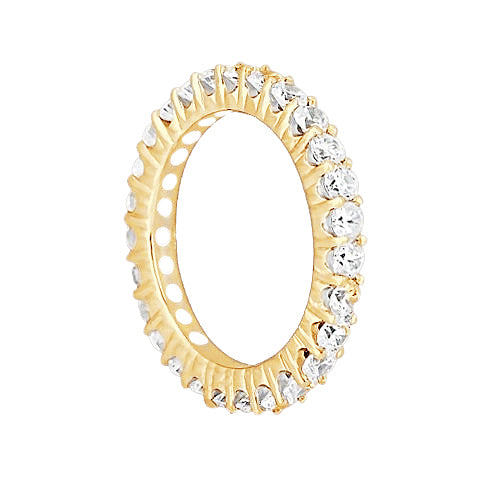 Round Diamond Eternity Gold Yellow Womens Band 1.35