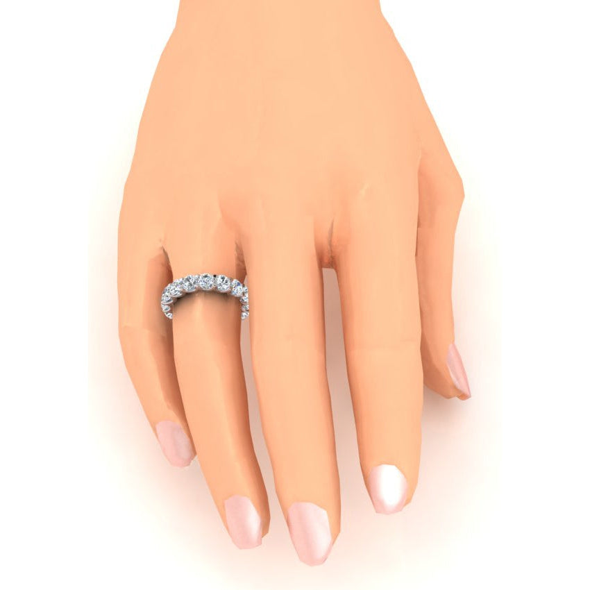 Round Diamond Jewelry Eternity Band 4.1 mm