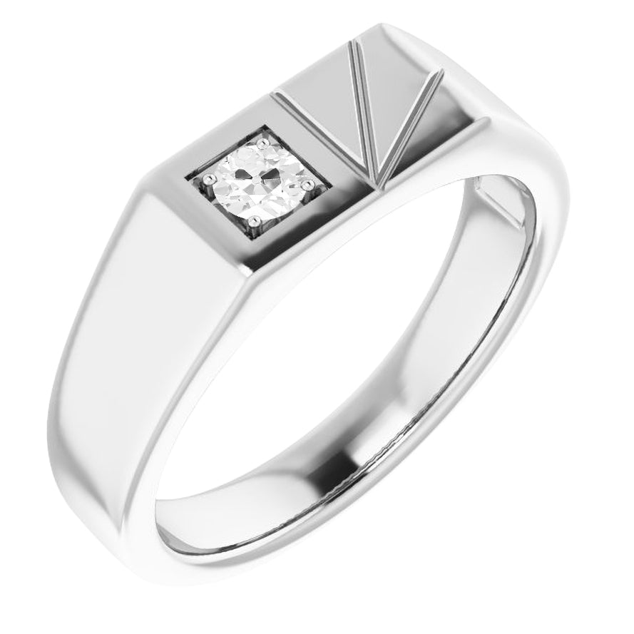 natural round diamond 1ct ring front view