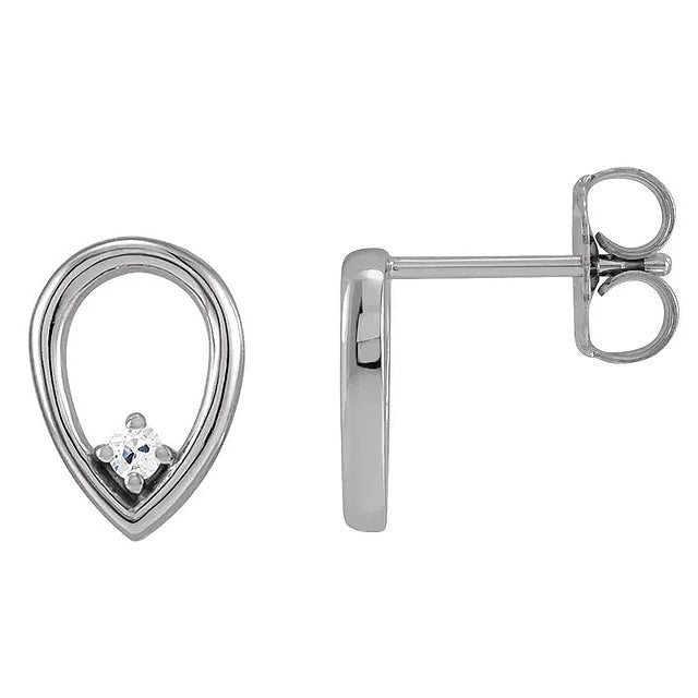 Round Diamond Old Miner Stud Earrings 1 Carat