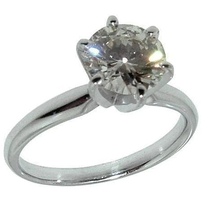 natural round diamond 1ct ring front view