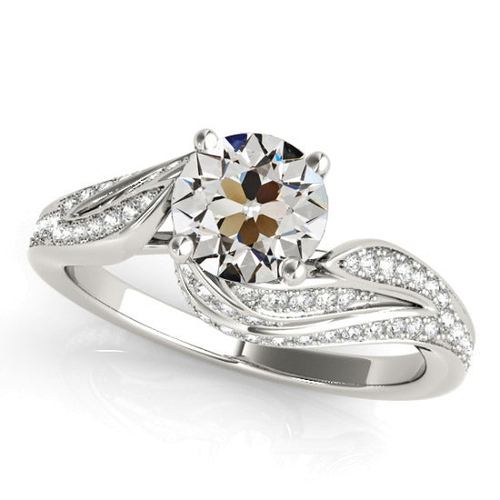 natural round diamond 4.50ct ring front view