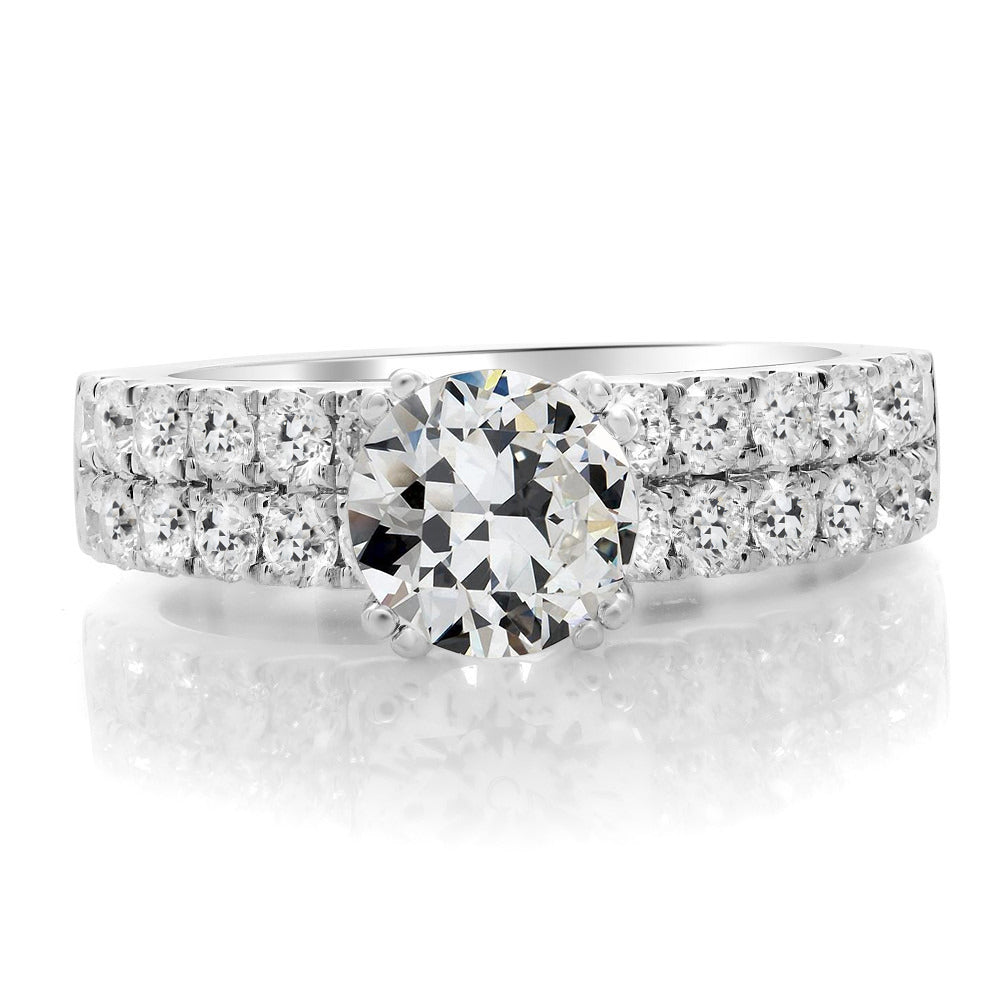 natural round diamond 10.50ct ring front view