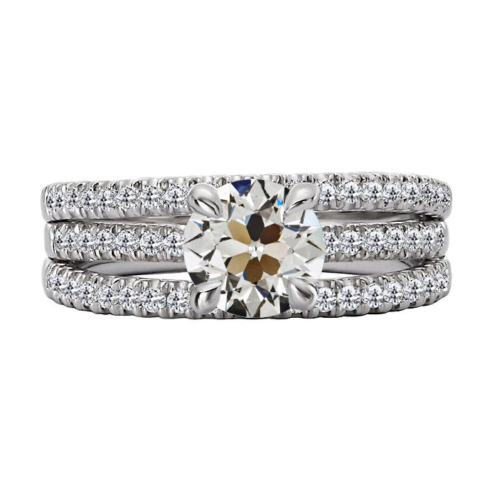 Round Old Cut Diamond Engagement Ring