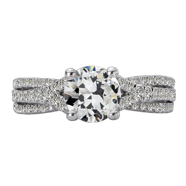 Round Old Cut Diamond Ring Ladies Jewelry