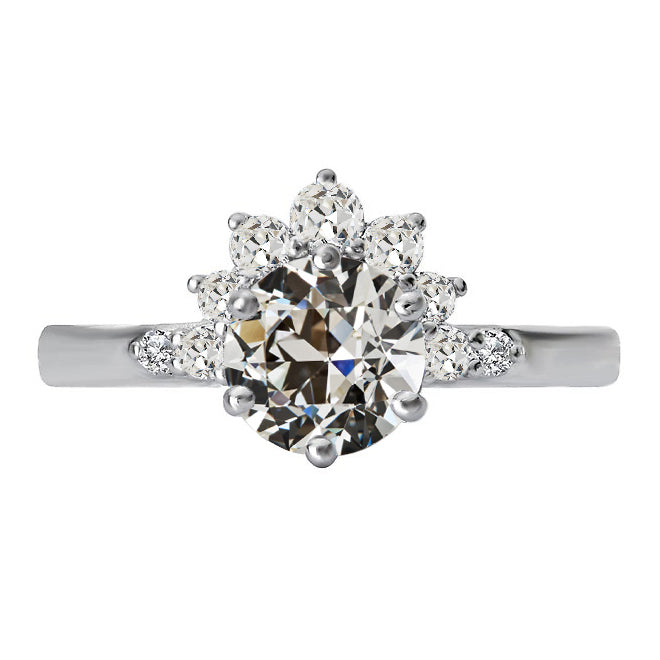 Unique Lady’s Style White Sparkling Engagement White gold Diamond Ring
