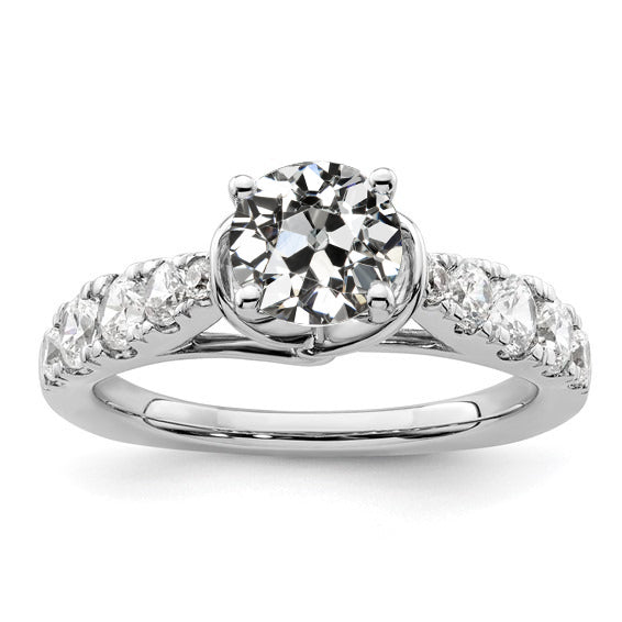 Round Old Cut Diamond Engagement Ring