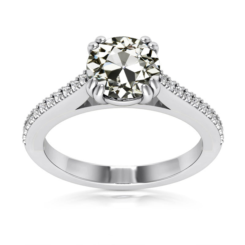High Quality Old Miner Cut Diamond Lady’s Ring With Accents