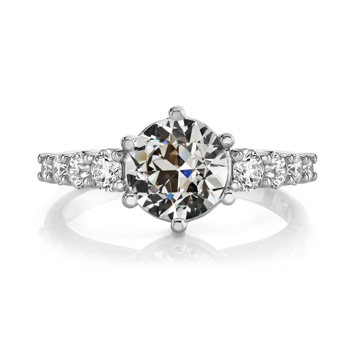 Old Miner Diamond Engagement Ring Prong Set