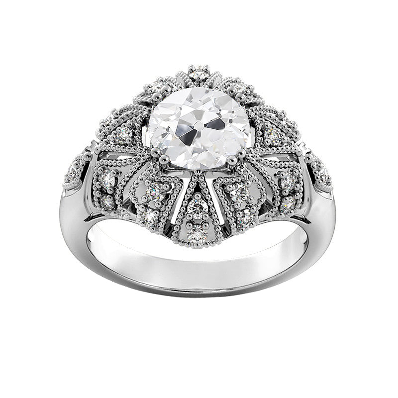 Round Old Miner Diamond Ring