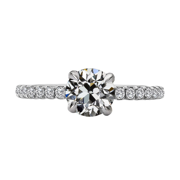 Old Miner Lady’s Unique Style White Sparkling Weeding Engagement White gold Diamond Women’s Ring Gold Jewelry