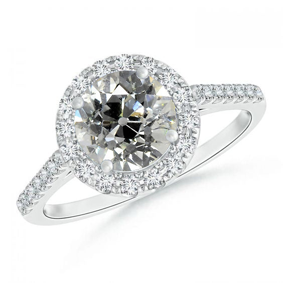 Round Solitaire Old Miner Diamond Ring