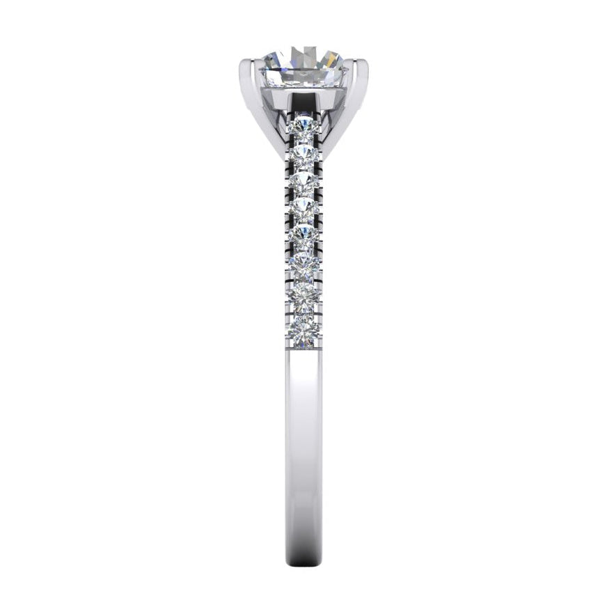 Sparkling Unique Lady’s Solitaire Ring with Gold Diamond