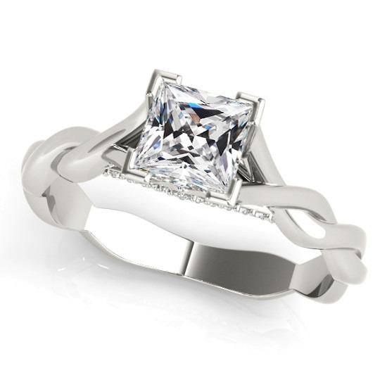 Round & Square Old Cut Diamond Ring V Prong