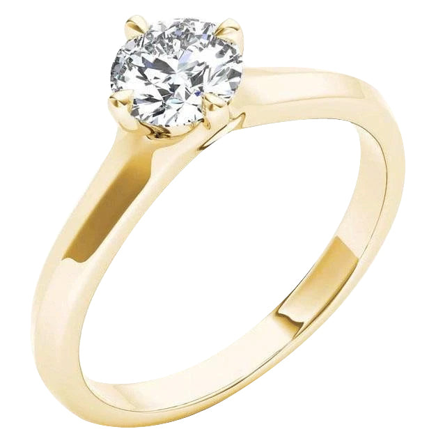 Yellow Stylish Princess Cutc High Quality Sparkling Unique Solitaire White Gold Diamond Ring